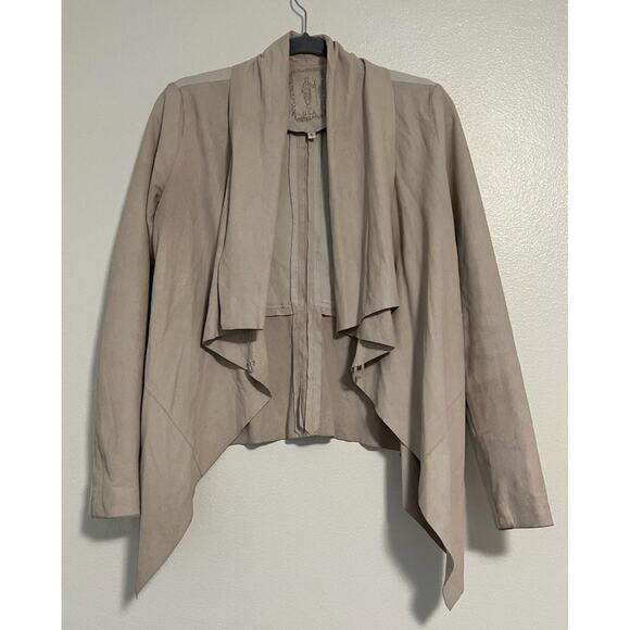 My Tribe 100& Genuine Leather Tan Lightweight Open Jacket Small - Picture 1 of 12